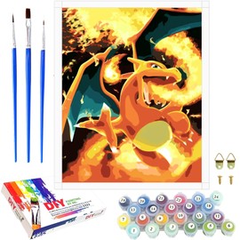 shinesky Painting by Numbers Large for Children, Teenagers and Adults, Beginners, DIY Hand Painted Oil Painting Kit, Large for 6-13 Years Boys, Home Decoration Craft Set Without Frame, 40 x 50 cm