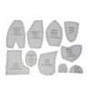 10Pcs Memory Bear Template Ruler Set, Acrylic Memory Bear Sewing