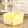 SpaceTime Large Cat Litter Box with High Sides,Cat Litter Pan
