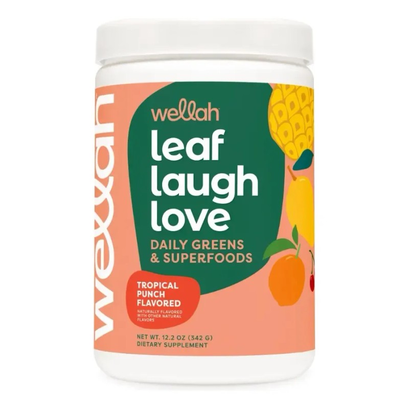 Wellah Supergreens Polvo Nutricional 30 Serv Tropical Punch 342g
