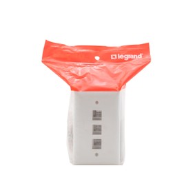 Legrand - OnQ 3 Port Keystone Single Gang Wall Plate, 1 Gang Keystone Wall Plate Supports 3 Keystone Insert, Screw-in Plastic, White, 10 Count, WP3403WH10