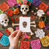 CHGCRAFT Artistic Skull Pattern Clear Stamps Skull Transparent Stamps Day