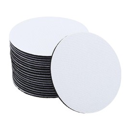 PATIKIL 3.5in Sublimation Coasters Blanks, 20pcs White Round Coasters, Polyester, Rubber Material