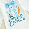 Frietlebird Infant Baby Boy Easter Outfit Bunny Letter Long Sleeve