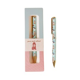 P Dot Wolf Cute Creations Spaniel Dog Pen in Gift Box - Premium Black Writing Pen with Adorable Spaniel Design, Gold Accents | Perfect for Dog Lovers, Gifts, Gifts for Her and Him