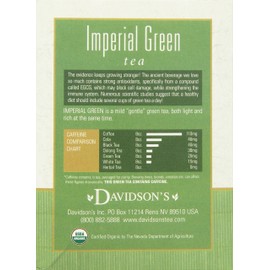 Davidson's Tea Imperial Green, 8-Count Tea Bags (Pack of 12)