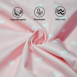 ZPECC Toddler Pillow with Pillowcase - 13 x 18 Organic Pillows for Sleeping, Soft Breathable Small Kids Pillow for Crib, Toddler Bed, Travel, Love (Intended for Age 2 and up)