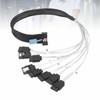 MCIO 8i to 8xSATA3.0 Cable 19.7 Inch Silver Plated OFC