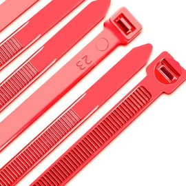 Cable Ties,300mm×7.6mm Heavy Duty with 70 kg Tensile Strength Large UV Resistant Strong Nylon Cable Zip Ties(100 Pieces),Red