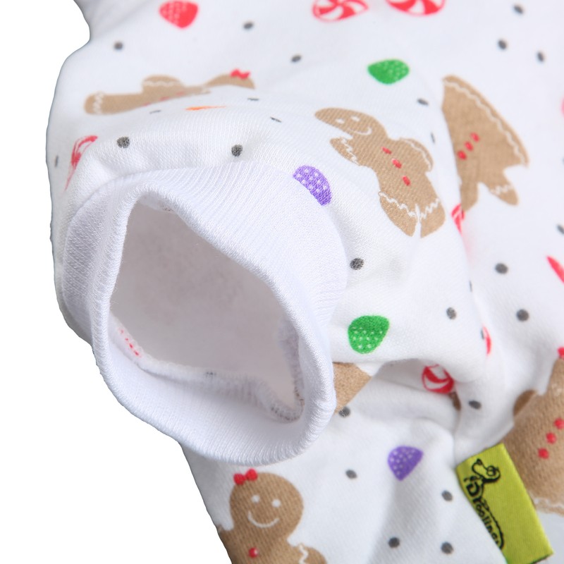 Christmas Dog Hoodie White Background Print Cute Gingerbread Man Dog
