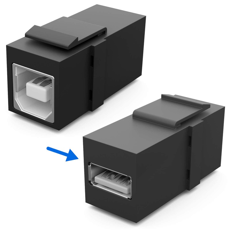 HB-DIGITAL Keystone Module with USB 2.0 BF/AF Female Multimedia Keystone