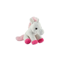 Wild Republic Pocketkins Eco Unicorn White, Stuffed Animal, 5 Inches, Plush Toy, Made from Recycled Materials, Eco Friendly