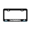 General Tag Swimming Black Shiny License Plate Frame Front Rear