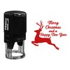 Printtoo Round Self Inking Merry Christmas and Happy New Year