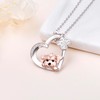 HOOHWE Yorkie Necklace Puppy Dog Necklace 925 Sterling Silver Yorkshire