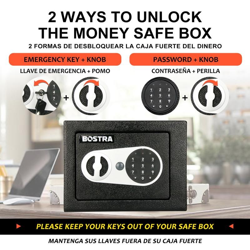 ​BOSTRA Mini Safe Box (0.23 Cu Ft) – Tiny But