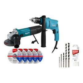 Rotomartillo Y Miniesmeriladora Makita + Broca Y Discos
