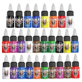 Hawink Tattoo Ink Color Set 1 oz (30ml) Tattoo Supply 28 Colors Pigment Kit Tattoo Supplies in USA TI203-30-28