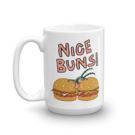 SpongeBob SquarePants Chum Bucket Nice Buns White Mug - 15 oz
