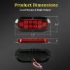 2Pcs 12V LED Truck Trailer Stop/Turn/Tail Brake Lights 6" Oval