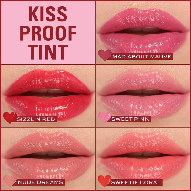 Makeup Revolution, Pout Tint Lip Gloss, Lightweight & Buildable Formula,