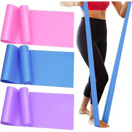 Bandas de Resistencia 3 Piezas, Bandas Elásticas de 150 cm para Ejercicio, Yoga y Entrenamiento en Casa Ligas Apilables Ligas Elásticas de Pilates