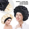 Silk Bonnet for Sleeping Double Layer Satin Bonnet Adjustable Bonnets