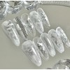 Clear Cross Handmade Nail Tips - Almond (Length - part