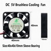 2PCS Brushless Silent Compute Fan 40x40x10mm DC 12V PC Case