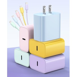 FEEL2NICE 2 Pack Type C Wall Charger Block Blue