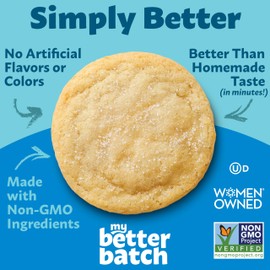 My Better Batch Classic Sugar Cookie Mix, Gourmet Baking Mix for Homemade Taste, 4 Pack (Makes 64 Cookies Total)