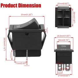 On Off Power Switch 4 Prong for Razor MX500 MX650 MX350,Razor Dirt Quad, Razor Pocket Mod, Currie, Ezip, Razor Scooters, Electric Bicycles, Ride On Toys,Gas Scooters