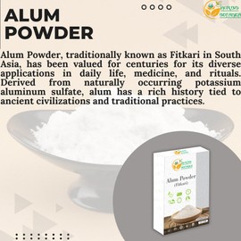 Herbs Botanica Alum Powder, Potassium Alum Fitkari Granulated Powder, Natural and Pure, 2 oz – No Additives, Multi-Use Baking & Household Essential Pure Alum Powder
