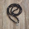 108 Bead Mala Bracelet with Lotus Charm and 6mm Small