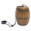 Antique Wood Wine Barrel Pendant Light, Small Hanging Rustic, Unique