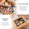 Hoewina 6PCS Cupcake Boxes - Hold 12 Count Cupcake Containers