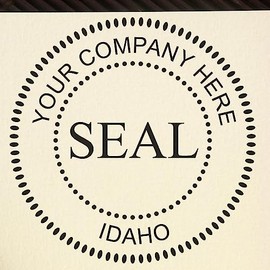 Wood Handle Idaho Corporate Seal Rubber Stamp, C-Corp Seal or S-Corp Seal, 1-5/8, Uses Stamp Pad, ID Corporate Stamp, Custom Corporate Seal, Custom Company Ink Stamp Seal, ID Stamp