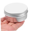 ULTECHNOVO 4pcs Refillable Aluminum Cream Jars Lightweight Round Tins for