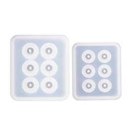 2pcs Sphere Ball Silicone Bead Molds with Holes Round Resin Epoxy Mold for Jewelry, Polymer Clay, Soap Making, Cabochon Gemstone DIY Crafting Projects,Diameter 12mm, 16mm (Sphere Ball 2 in Set)