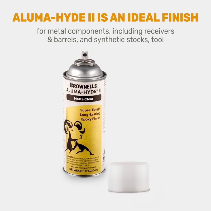 Brownells Aluma-Hyde II Epoxy Based Firearm Finish Spray Coating Protection