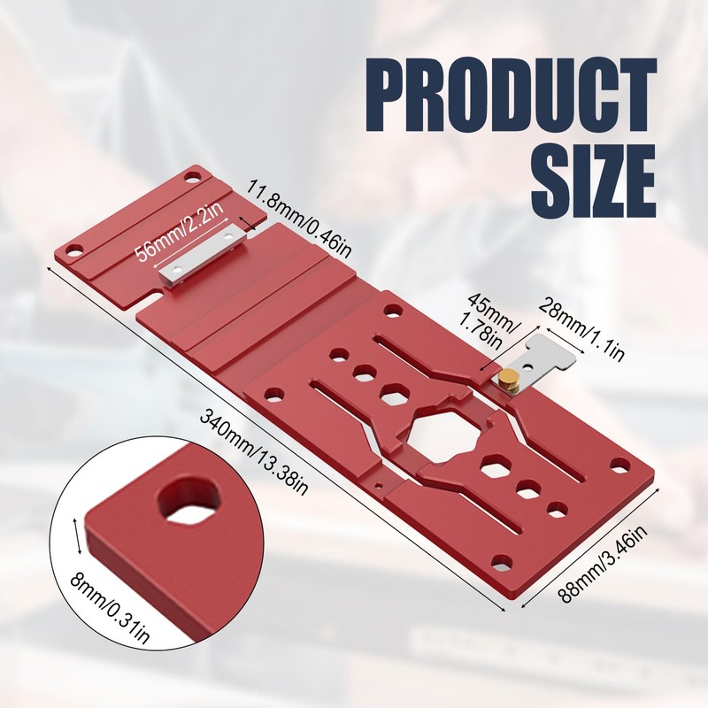 Track Saw Guide Rail Square for DeWalt, 340mm Track Saw