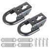 labwork 2 Pieces Front Black Tow Hooks with Hardwares Pair