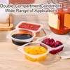 WEZCHUGHAOL 20 Pcs Double Compartment Condiment Containers with Lids 2024