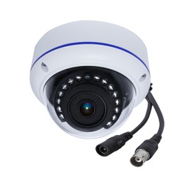 DCSEC HD 1080P 2MP 180 Degree Surveillance Security Camera Wired Coax Fisheye 1.7mm Lens Super Wide Angle Dome Camera Outdoor 4 in 1 (TVI/AHD/CVI/BNC Real Hybrid Analog CCTV Cameras) IR Night Vision