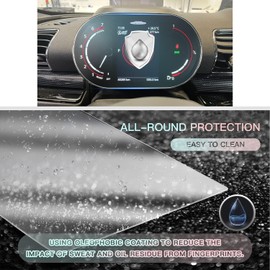 CDEFG Pack of 2 Instrument Panel Protective Film Compatible with Mini Cooper 2021 2022 2023 4H Scratch-Resistant GPS Transparent Screen Protector Car Film Accessories