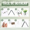 REKOBON Set de 4 Jardineras Colgantes con Plantas Artificiales, Decoración