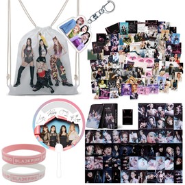 ZPPLD Blackpink Merchandise Set, Blackpink Fan Items, Kpop Blackpink Gift Set for Fans, Blackpink Cushion Cover, Blackpink Stickers, b, 33 x 33 cm, 1 Stück