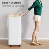 SUOCO Laundry Hamper on Wheels 100L, Clothes Basket with Lid