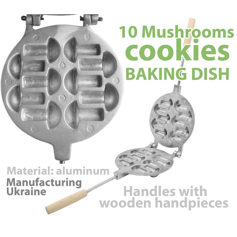 Sweet Pastry Maker - Cookie Mold Mushrooms -Baker Ukrainian form