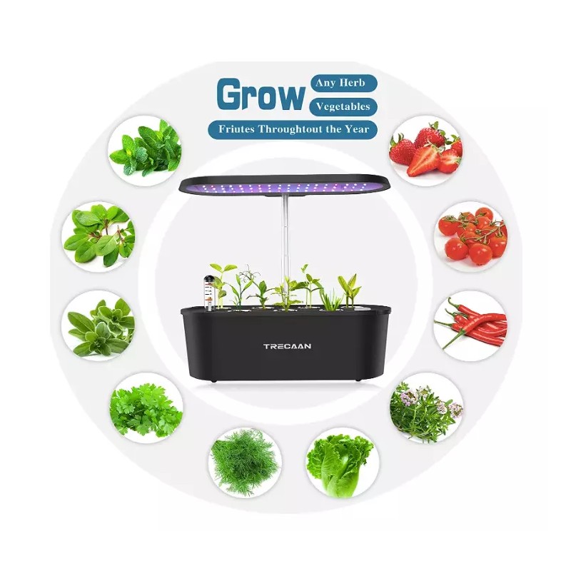TRECAAN Indoor Herb Garden Kit, Hydroponics Growing System, 7 Pod